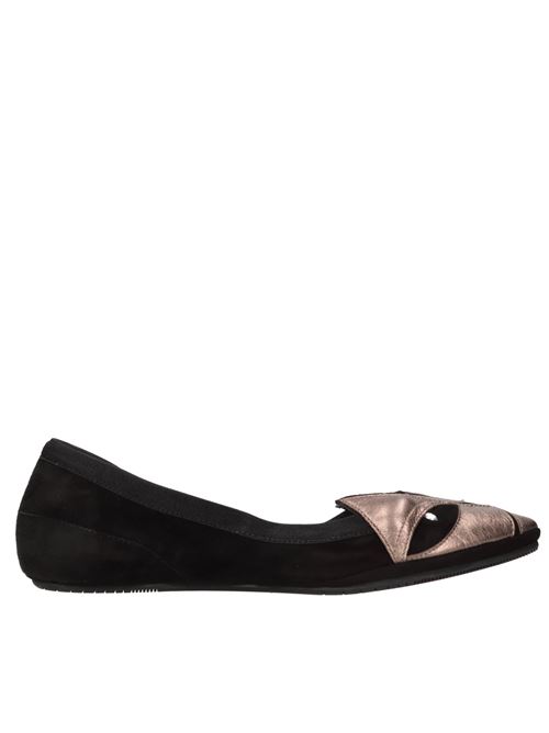 Ballerine in camoscio e pelle DOVE NUOTANO GLI SQUALI | 5570 NAPPA LAM.NERO-BRONZO